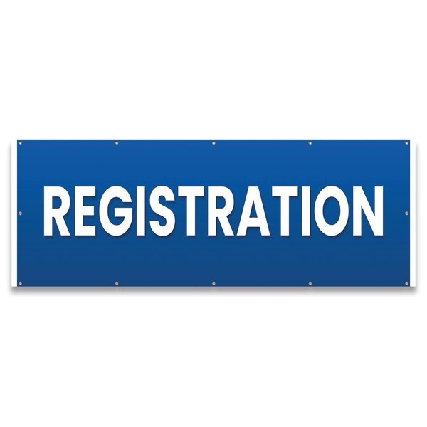Signmission Registration Banner Concession Stand Food Truck Single Sided B-120-30144